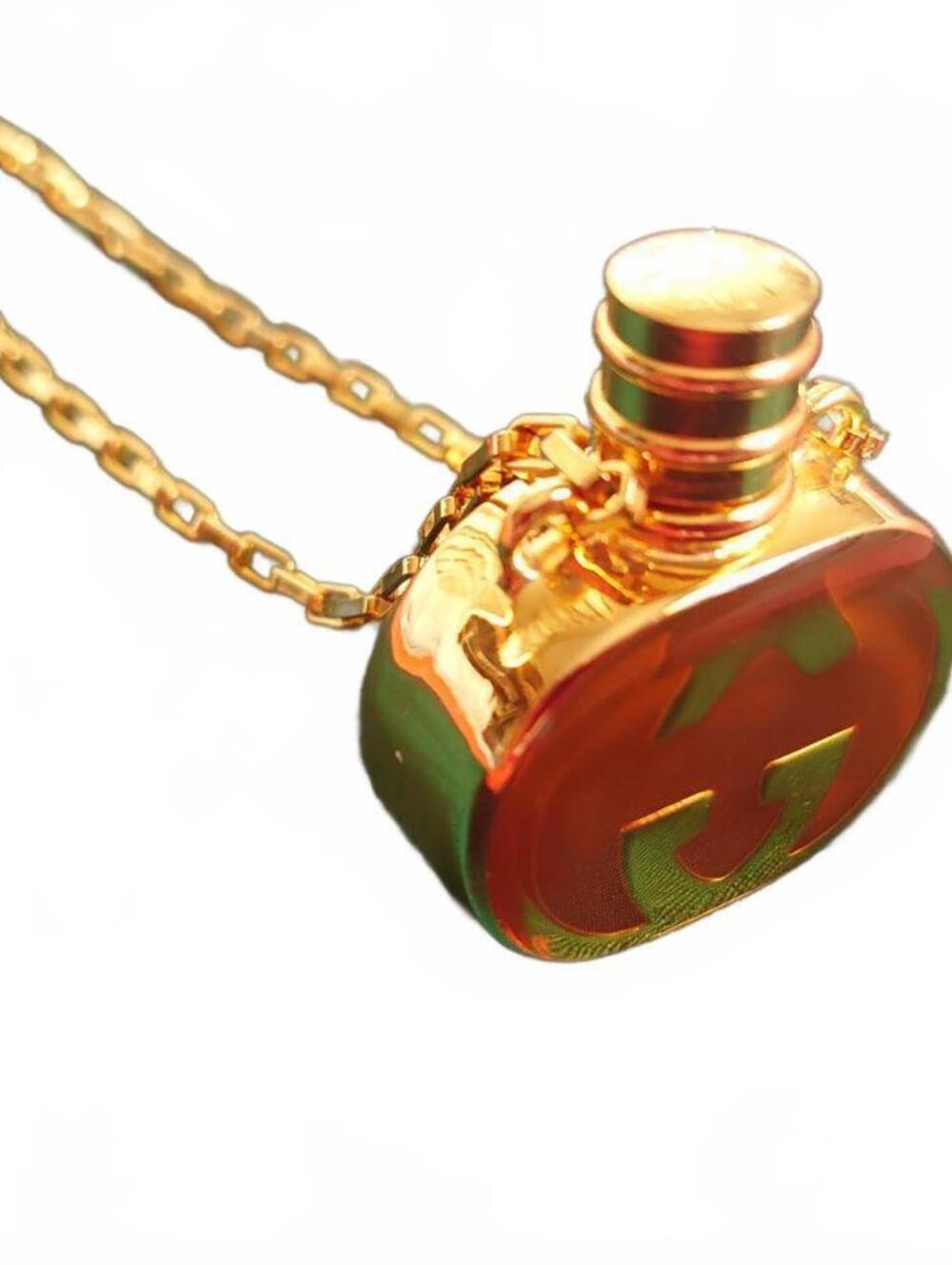 GUCCI Vintage Pendant Necklace GG  Perfume Bottle